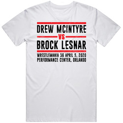 Drew Mcintyre Vs Brock Lesnar Wrestlemania 36 Retro Look T Shirt