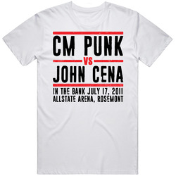 Cm Punk Vs John Cena Money In The Bank Retro Look T Shirt