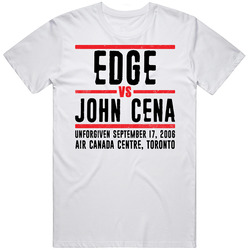 Edge Vs John Cena Unforgiven Retro Look T Shirt