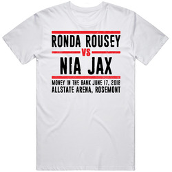 Ronda Rousey Vs Nia Jax Money In The Bank Retro Look T Shirt