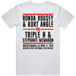 Triple H Stephanie Mcmahon Wrestlemania 34 Retro Look T Shirt