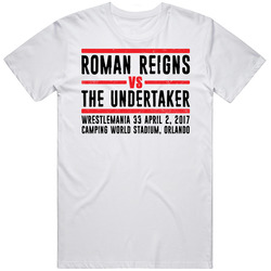 Roman Reigns Vs The Undertaker Wrestlemania 33 Retro Look T Shirt