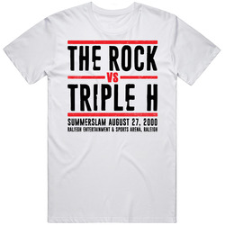 The Rock Vs Triple H Summerslam Retro Look T Shirt