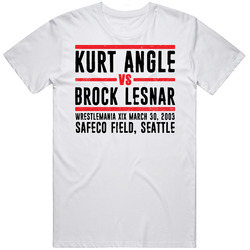 Kurt Angle Vs Brock Lesnar Wrestlemania Xix Retro Look T Shirt