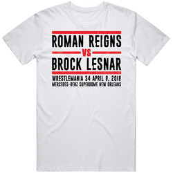 Roman Reigns Vs Brock Lesnar Wrestlemania 34 Retro Look T Shirt