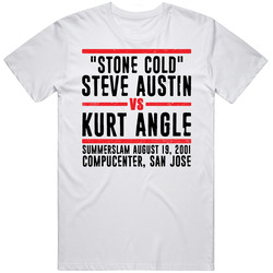 Stone Cold Steve Austin Vs Kurt Angle Summerslam Retro Look T Shirt