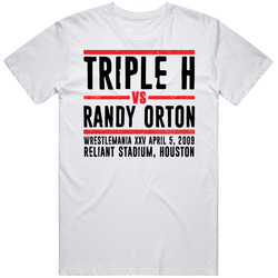 Triple H Vs Randy Orton Wrestlemania Xxv Retro Look T Shirt
