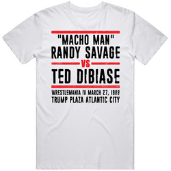 Randy Savage Vs Ted Dibiase Wrestlemania Iv Retro Look T Shirt
