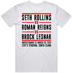 Seth Rollins Vs Roman Reigns Vs Brock Lesnar Wrestlemania 31 Retro Loo