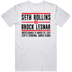 Seth Rollins Vs Brock Lesnar Wrestlemania 31 Retro Look T Shirt