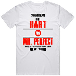 Bret Hart Vs Mr Perfect Summerslam Retro Look T Shirt