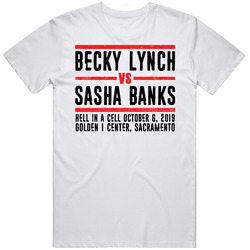 Becky Lynch Vs Sasha Banks Hell In A Cell Retro Look T Shirt