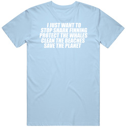 I Just Want To Stop Shark Finning Shark Week Tv Fan T Shirt