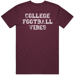 College Football Vibes Cute Fun School Sports T Shirt
