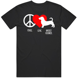 Peace Love Basset Hounds Dog Owner Puppy Fan T Shirt Peace Love Basset Hounds Dog Owner Puppy Fan T Shirt