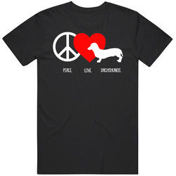 Peace Love Dachshunds Dog Owner Puppy Fan T Shirt Peace Love Dachshunds Dog Owner Puppy Fan T Shirt
