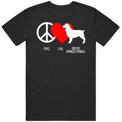 Peace Love English Springer Spaniels Dog Owner Puppy Fan T Shirt Peace Love English Springer Spaniels Dog Owner Puppy Fan T Shirt