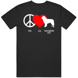 Peace Love Newfoundland Dog Owner Puppy Fan T Shirt Peace Love Newfoundland Dog Owner Puppy Fan T Shirt