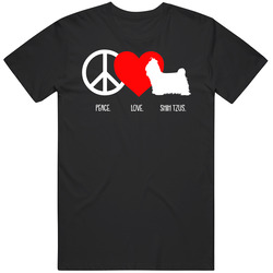 Peace Love Shih Tzus Dog Owner Puppy Fan T Shirt Peace Love Shih Tzus Dog Owner Puppy Fan T Shirt