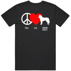 Peace Love Siberian Huskys Dog Owner Puppy Fan T Shirt Peace Love Siberian Huskys Dog Owner Puppy Fan T Shirt