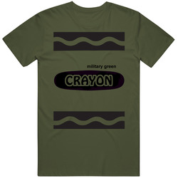 Military Green Crayon Halloween Costume Cute Funny T Shirt Military Green Crayon Halloween Costume Cute Funny T Shirt