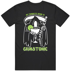 My Favorite Drink Is Grim And Tonic Funny Grim Reaper Halloween T Shir My Favorite Drink Is Grim And Tonic Funny Grim Reaper Halloween T Shir