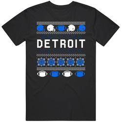 Detroit Football Ugly Christmas Sweater 8bit Pixel Art Fan T Shirt