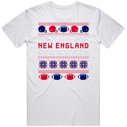 New England Football Ugly Christmas Sweater 8bit Pixel Art Fan T Shirt