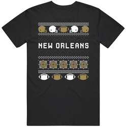 New Orleans Football Ugly Christmas Sweater 8bit Pixel Art Fan T Shirt