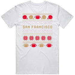San Francisco Football Ugly Christmas Sweater 8bit Pixel Art Fan T Shi
