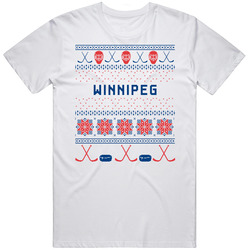 Winnipeg Hockey Ugly Sweater 8bit Pixel Fan T Shirt