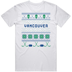 Vancouver Hockey Ugly Sweater 8bit Pixel Fan T Shirt