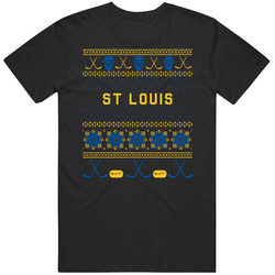St Louis Hockey Ugly Sweater 8bit Pixel Fan T Shirt