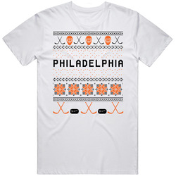 Philadelphia Hockey Ugly Sweater 8bit Pixel Fan T Shirt
