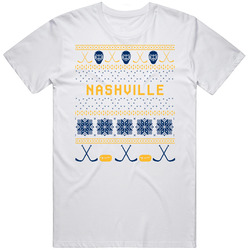 Nashville Hockey Ugly Sweater 8bit Pixel Fan T Shirt