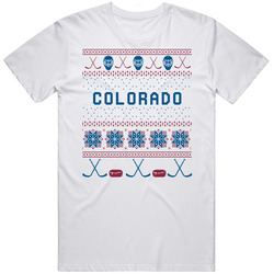 Colorado Hockey Ugly Sweater 8bit Pixel Fan T Shirt