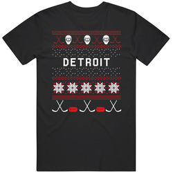 Detroit Hockey Ugly Sweater 8bit Pixel Fan T Shirt