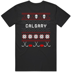 Calgary Hockey Ugly Sweater 8bit Pixel Fan T Shirt