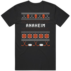 Anaheim Hockey Ugly Sweater 8bit Pixel Fan T Shirt