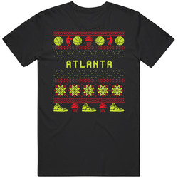 Atlanta Basketball Ugly Sweater 8bbit Pixel Art T Shirt