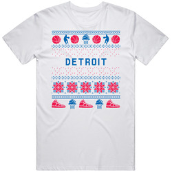 Detroit Basketball Ugly Sweater 8bbit Pixel Art T Shirt