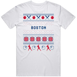 Boston Baseball Ugly Sweater 8bit Pixel Art Fan T Shirt