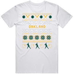 Oakland Baseball Ugly Sweater 8bit Pixel Art Fan T Shirt