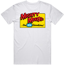 Mighty Mouse The New Adventures Retro 80s Tv Show Logo Fan T Shirt