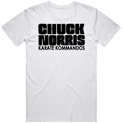 Chuck Norris Karate Kommandos Retro 80s Tv Show Logo Fan T Shirt