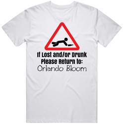If Lost Or Drunk Return To Orlando Bloom T Shirt If Lost Or Drunk Return To Orlando Bloom T Shirt