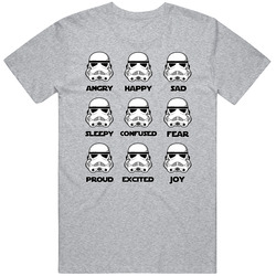 Stormtrooper Facial Expressions Moods Funny Hilarious Starwars T Shirt Stormtrooper Facial Expressions Moods Funny Hilarious Starwars T Shirt