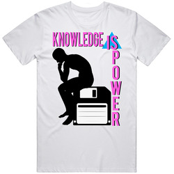 Knowledge Is Power Floppy Disk 90s T Shirt