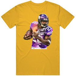 Adrian Peterson Minnesota Football Throw Back T Shirt Adrian Peterson Minnesota Football Throw Back T Shirt