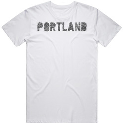 Portland Neighborhoods Typography City T Shirt